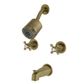 Antique Brass Tub and Shower Faucet E328