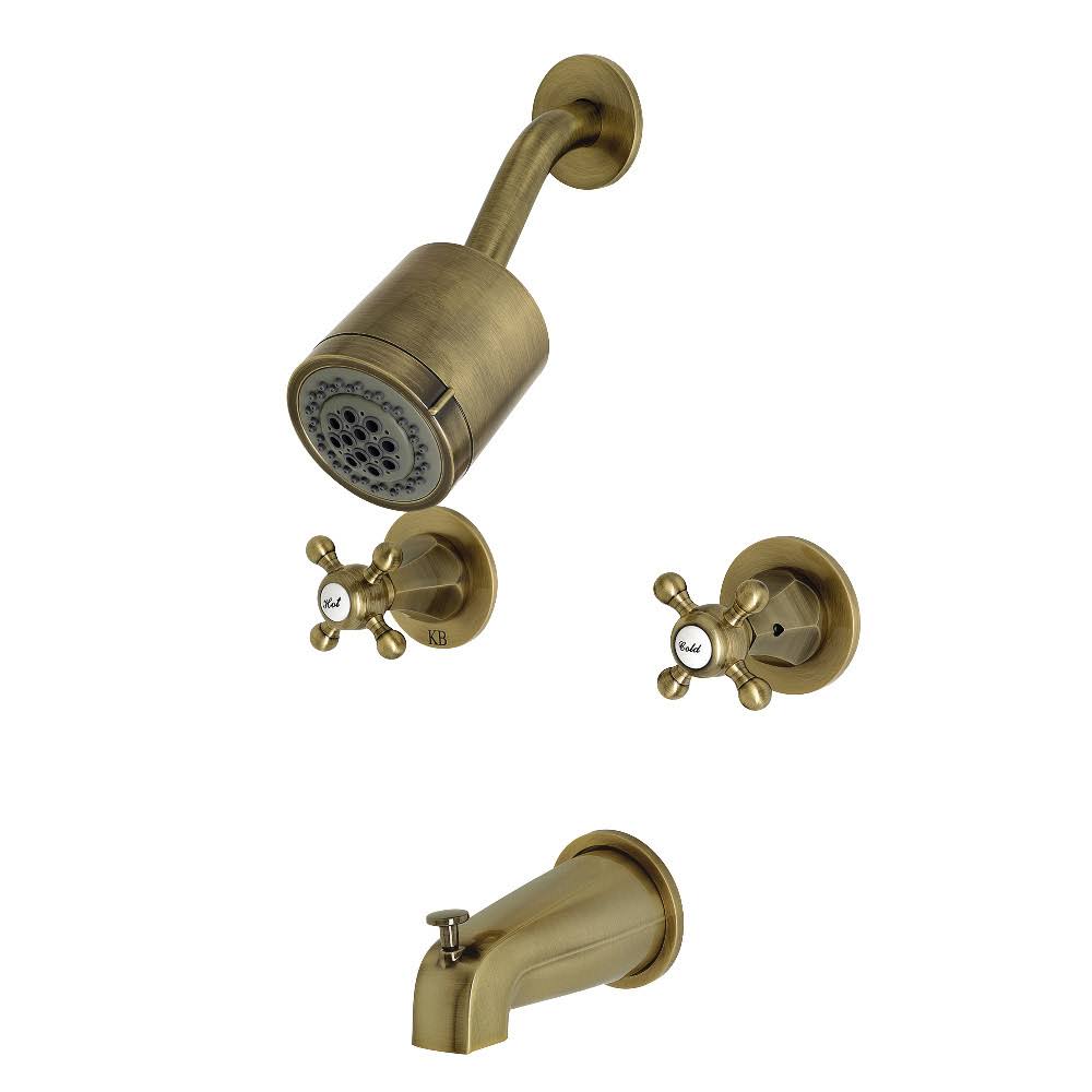 Antique Brass Tub and Shower Faucet E328