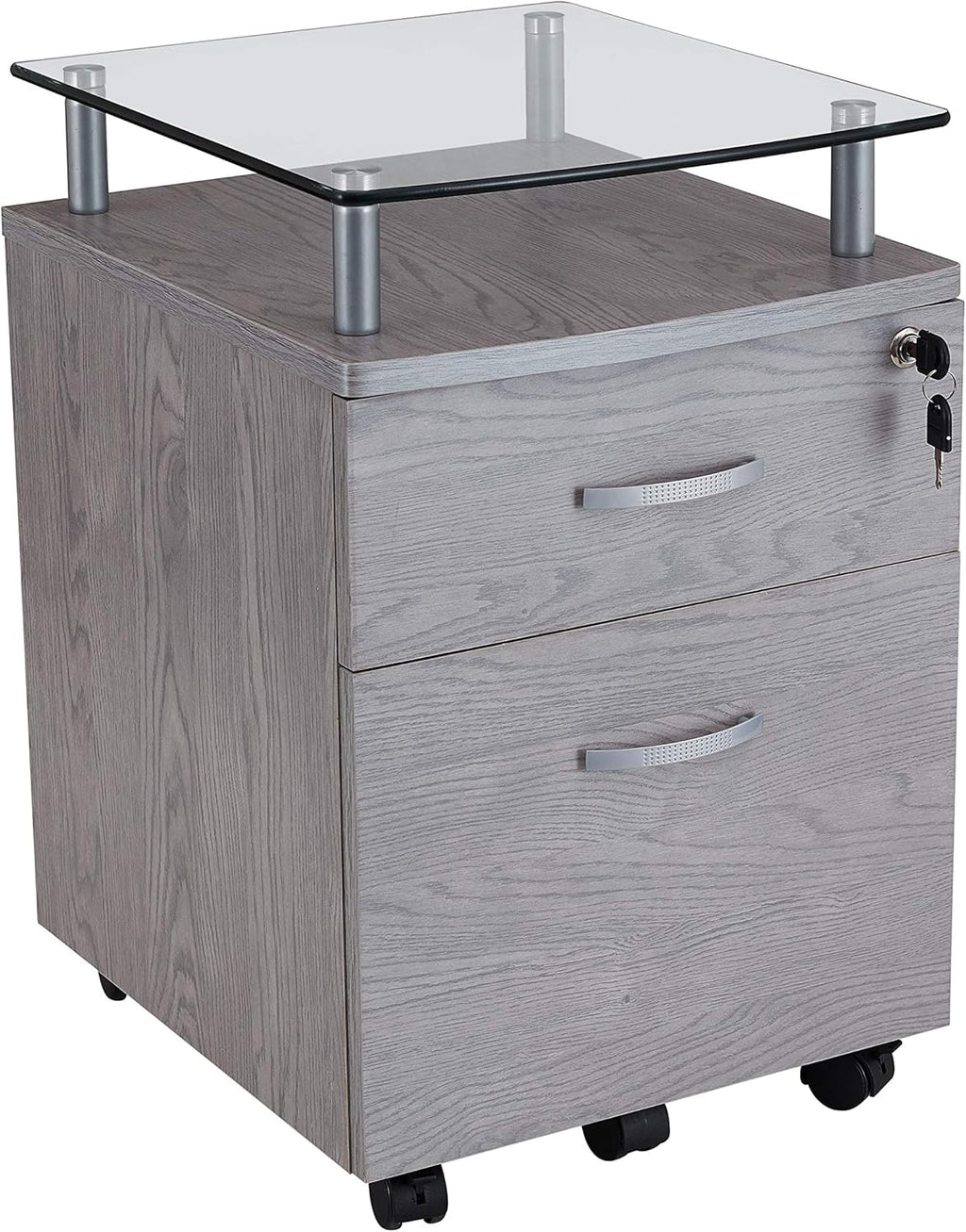 Gray Rolling File Cabinet A405