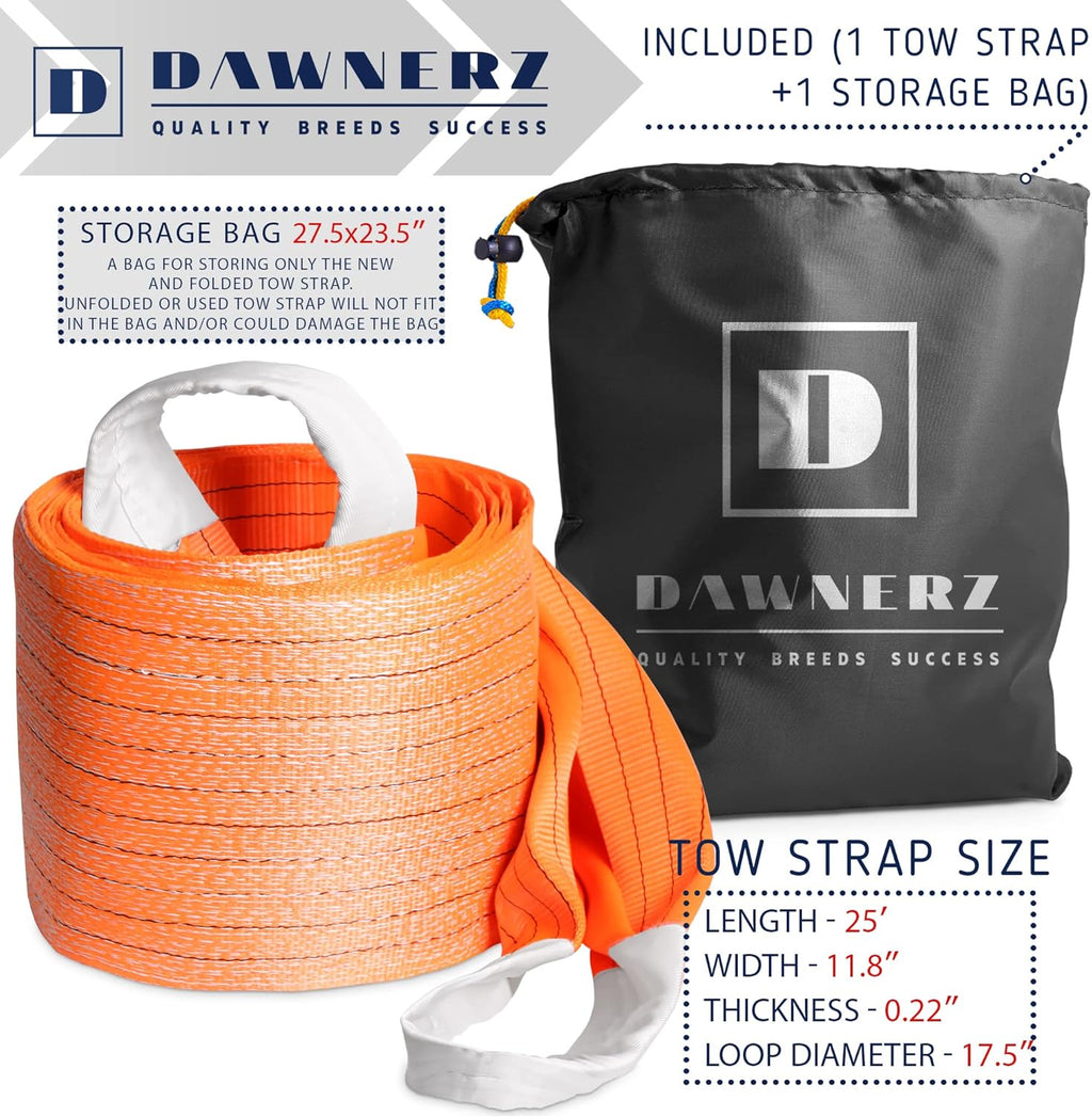 Tow Strap Heavy Duty 200000lbs 25ft Towing Rope J778920