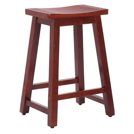 Solid Wood Saddle Bar Stool, Cherry G64009