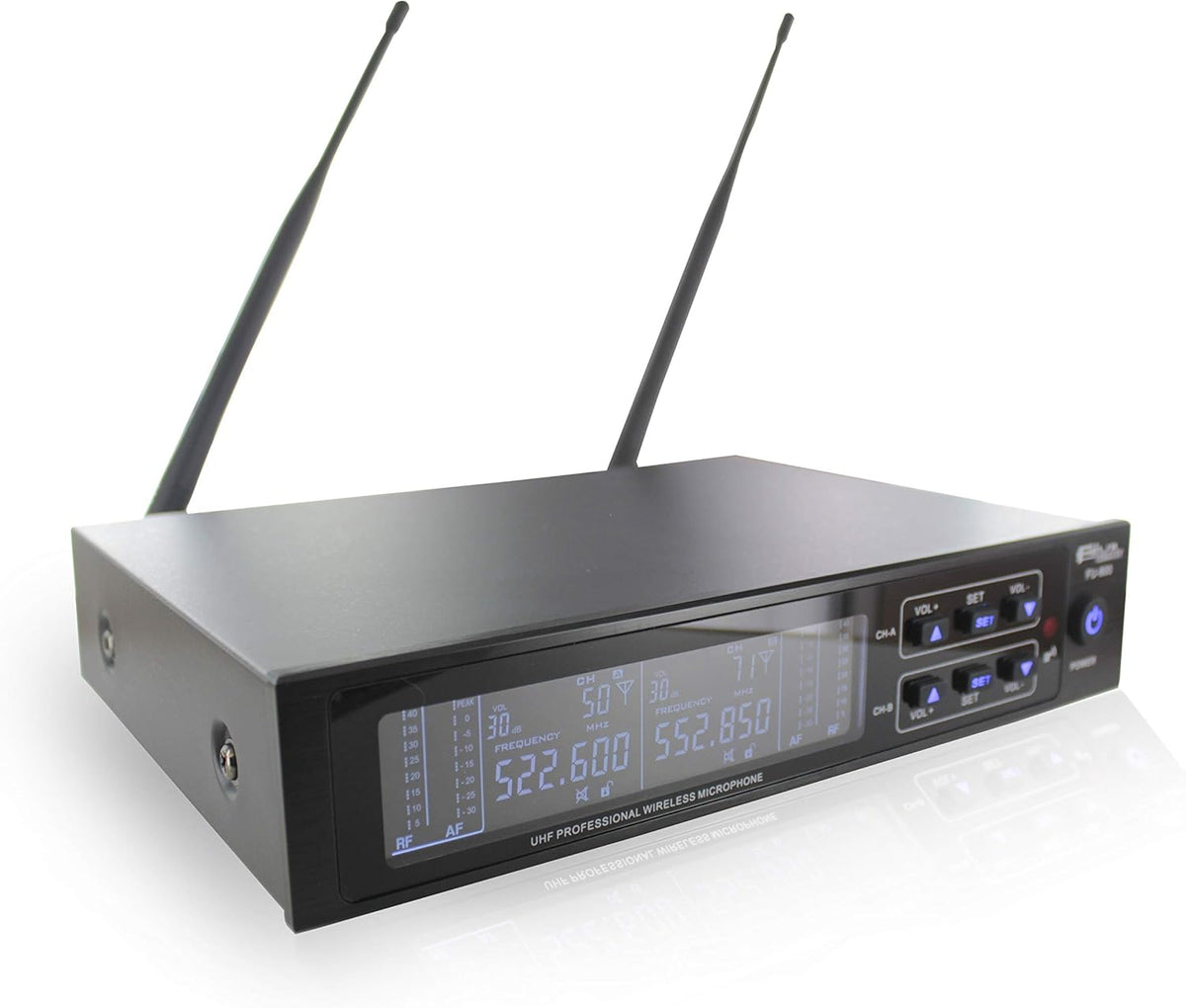Dual UHF Dynamic Wireless Microphone System with 2 Handheld Microphone K5946