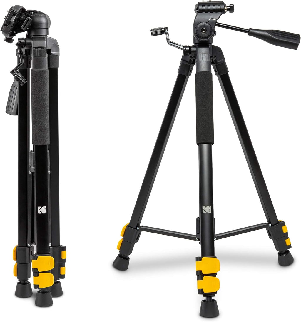 62" Compact 3-Section Flip-Lock Aluminum Tripod with Remote, Carry Case Y264