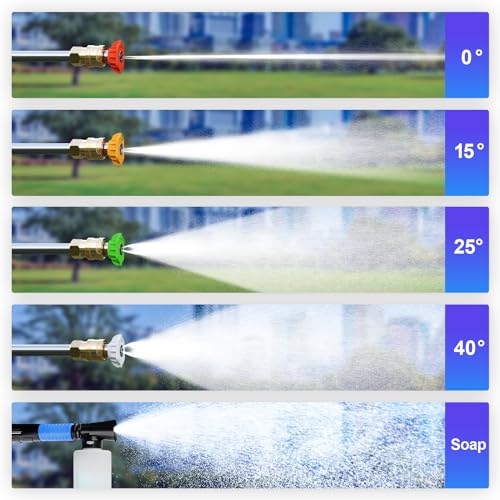 Electric Pressure Washer 4500 PSI 3.2 GPM with 4 Nozzles and 500ml Foam Cannon S38442