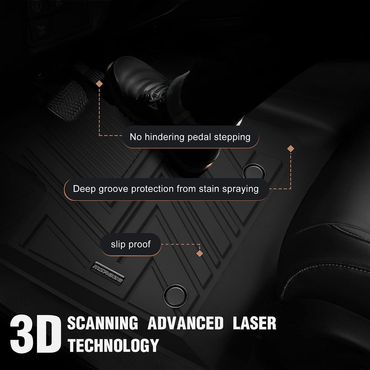 Black TPE Car Floor Mats X7785