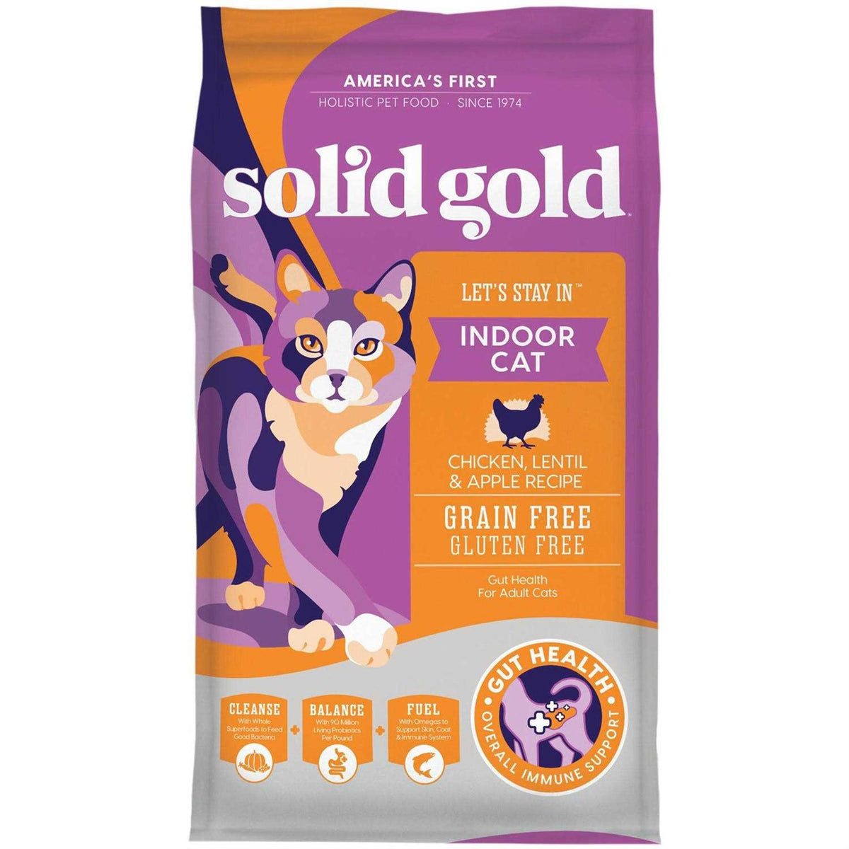 Solid Gold Indoor Lentil & Apple Recipe Grain-Free Dry Cat Food R993292