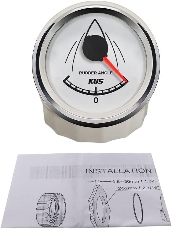 Rudder Angle Indicator Gauge 0-190ohm Signal with Rudder Sensor 52mm A545146