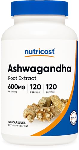 Ashwagandha Herbal Supplement 600mg, 120 Capsules W94019