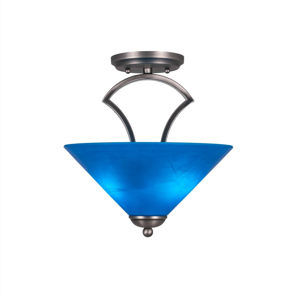 Two Light Semi-Flush Mount Graphite R220