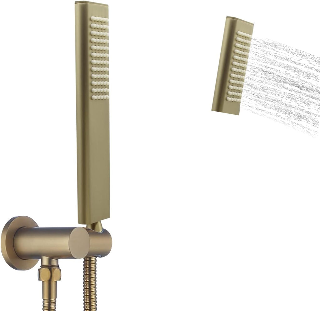 Matte Black Solid Brass Hand Held Shower Wand and Hose Set, Pack of 2 O48382