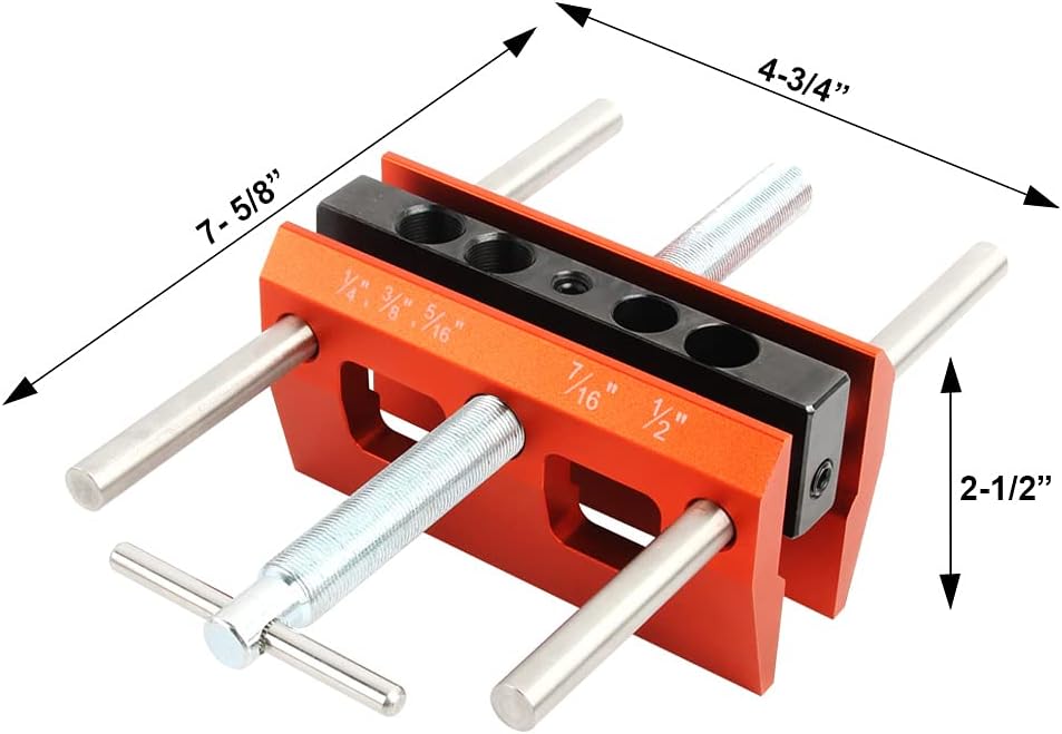 Self Centering Dowel Jig Kit Drilling Guide Bushings Set Wood Wide Capacity Doweling Jig Puncher Locator Joints Tool P870094