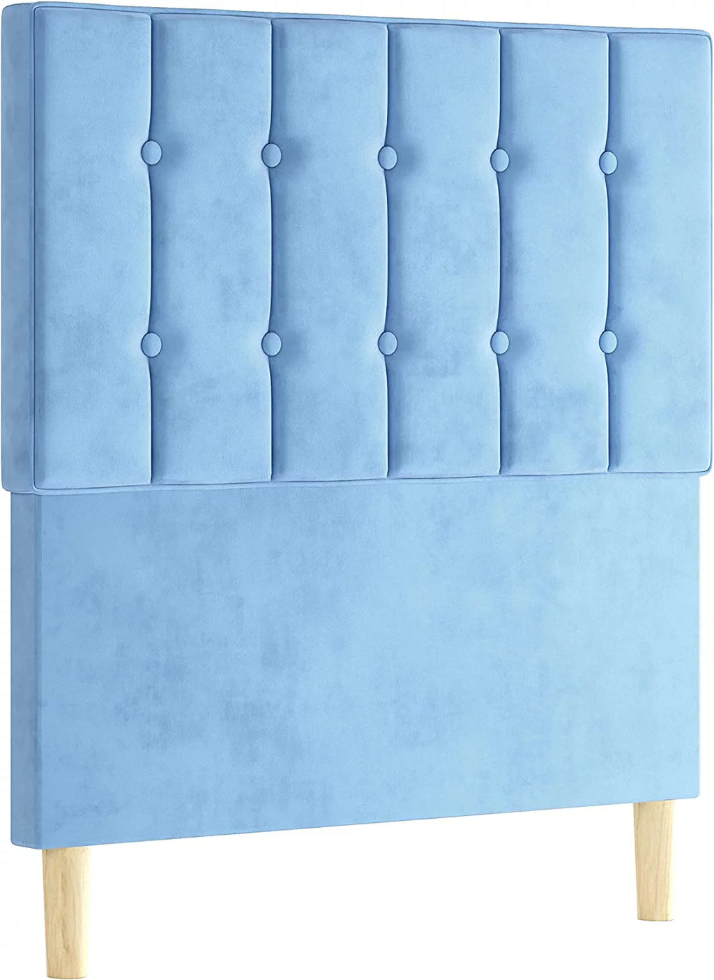 Light Blue Velvet Upholstered Twin Platform Bed Frame C847