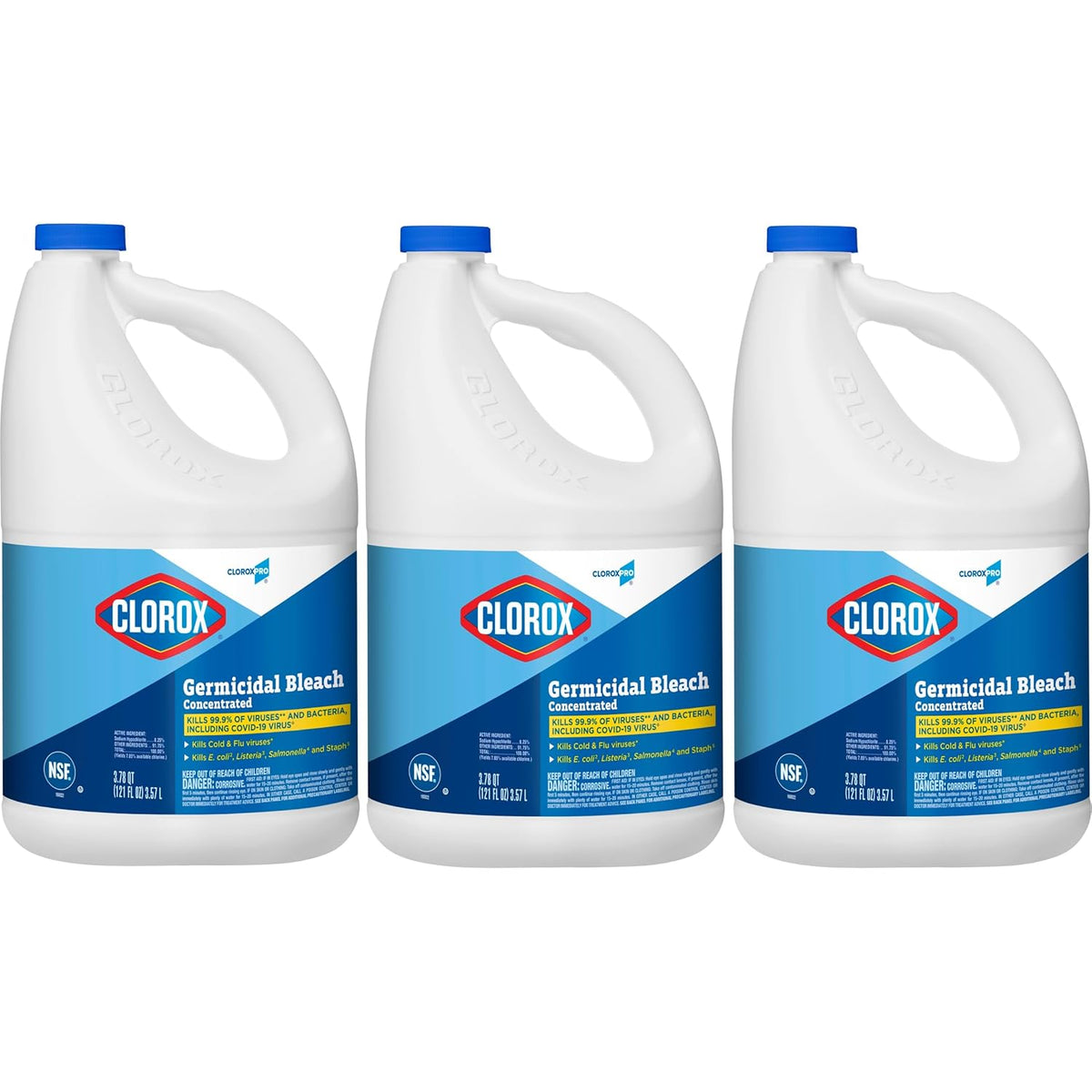121 Ounce Bottle Pack of 3 Germicidal Bleach X5069