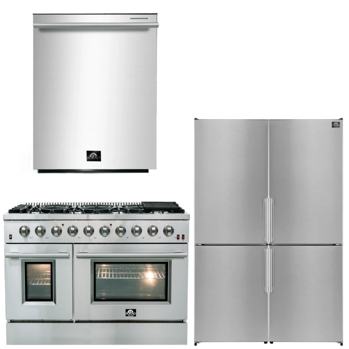 48 Dual Fuel Range, Dishwasher, Refrigerator A205668