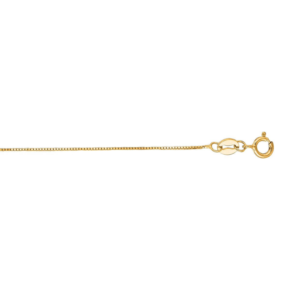 14k Solid Gold Yellow Box Chain Necklace 0.6 mm 13 inches E312958