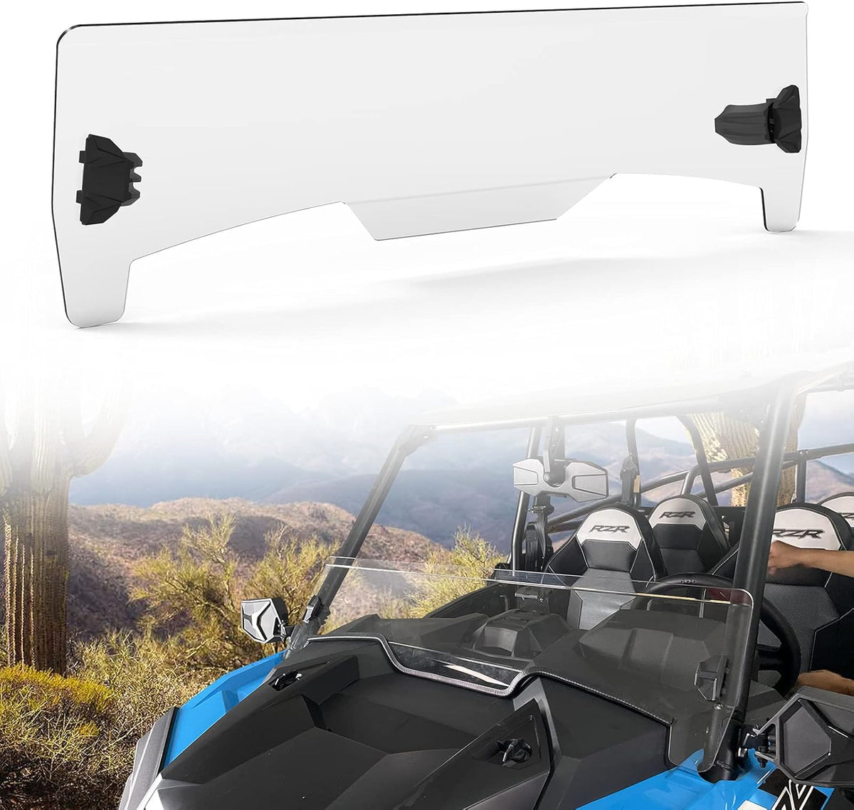 Clear Polycarbonate Full Windshield P538