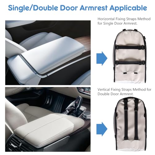 Small Dog Car Seat Center Console, Waterproof Grey Leather Pet Booster X81976