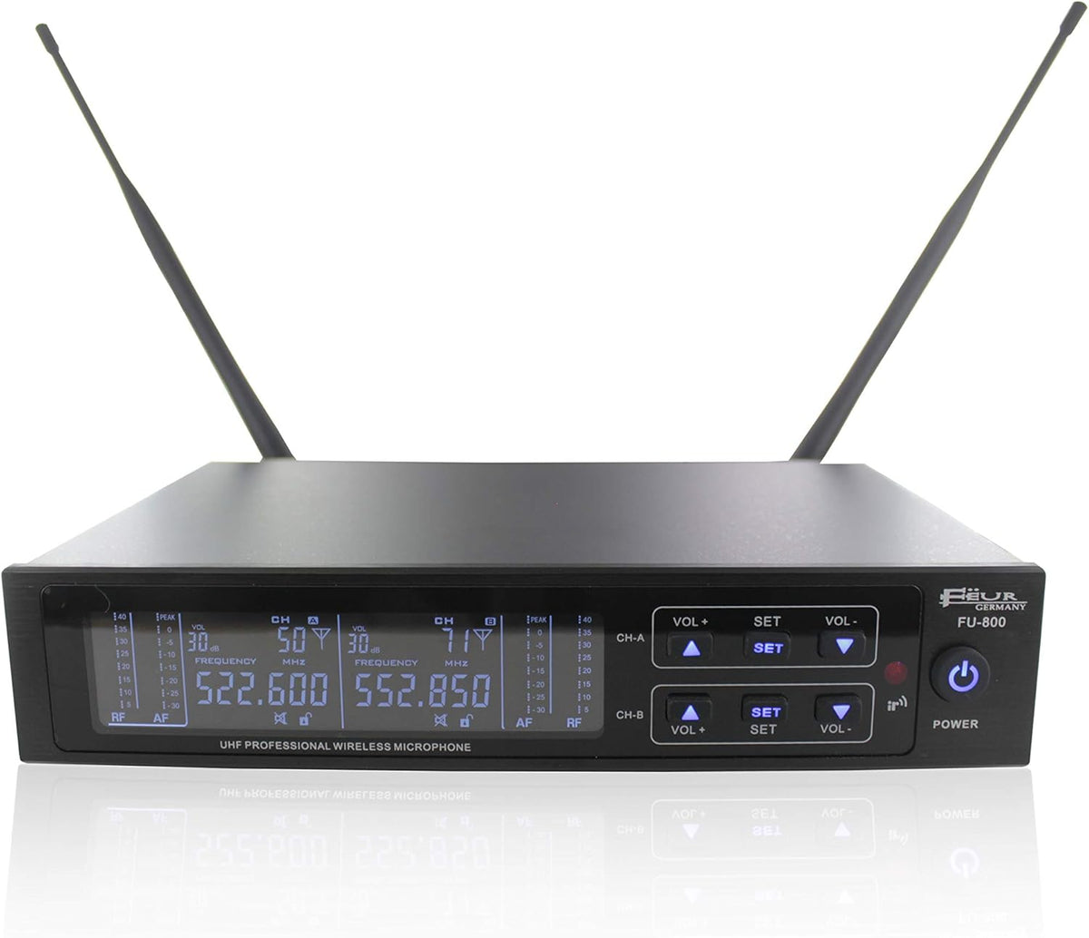 Dual UHF Dynamic Wireless Microphone System with 2 Handheld Microphone K5946