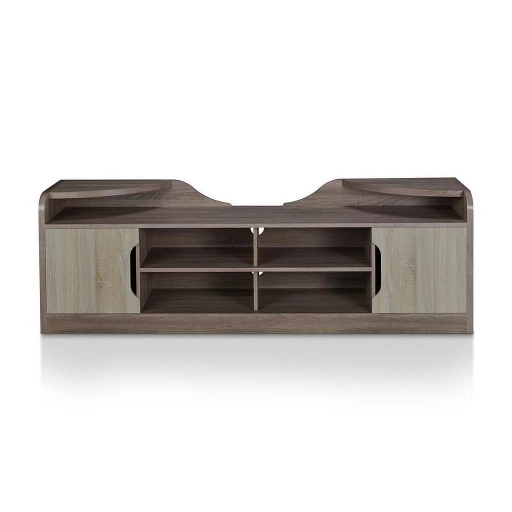 Rustic Wood 72-Inch TV Stand in Chestnut Brown Finish V7224