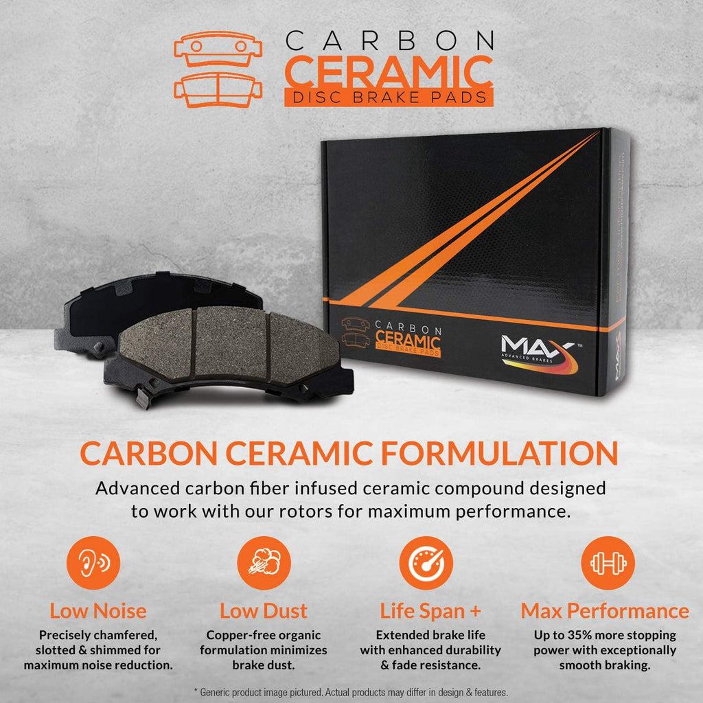 Max Brakes Premium XD Rotors with Carbon Ceramic Pads S6889