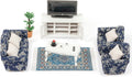 16 Pieces White Wooden Dollhouse Furniture Set O63053