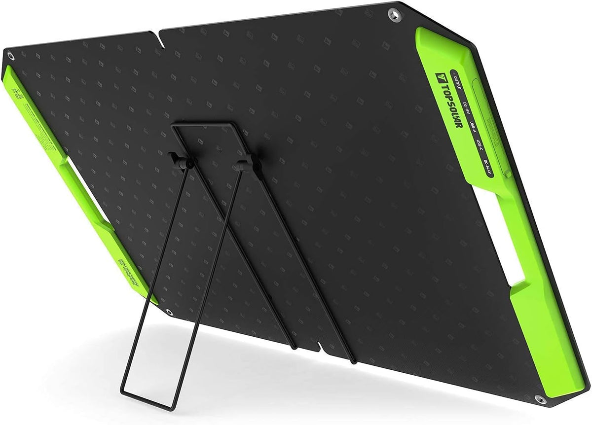 60W Foldable Portable Solar Panel Charger Kit with Dual USB Ports T964380