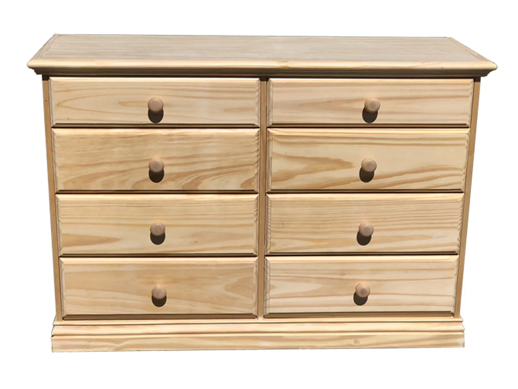 Wide Solid Pine Wooden Dresser J634