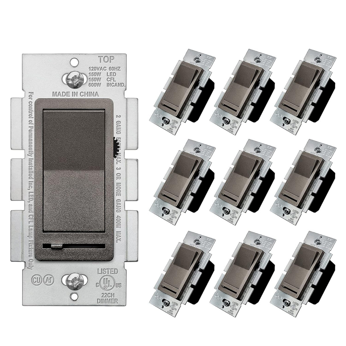 10 Pack Dimmer Wall Light Switch G6361