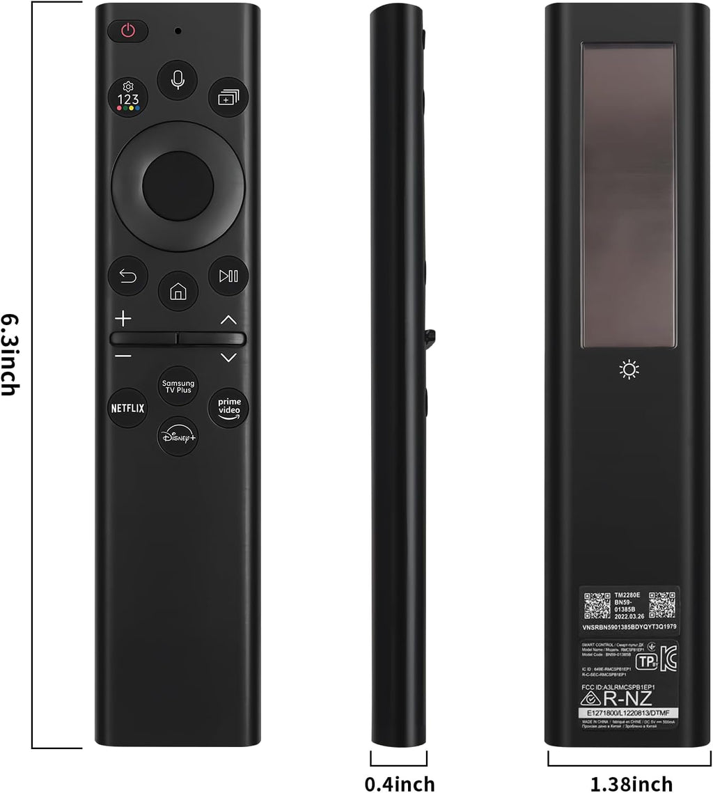 Black Solar Voice Remote Control for Samsung TV O93912