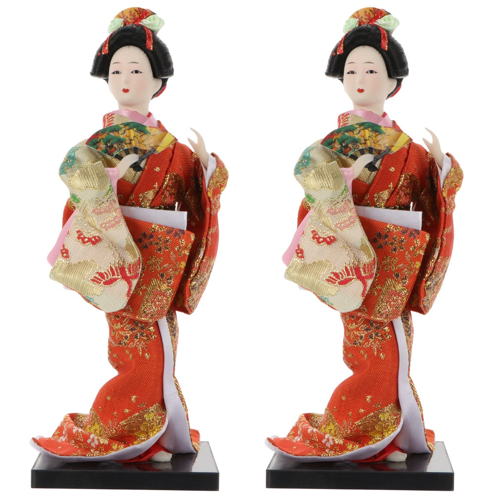 2 Pc Silk Kimono Doll L25830