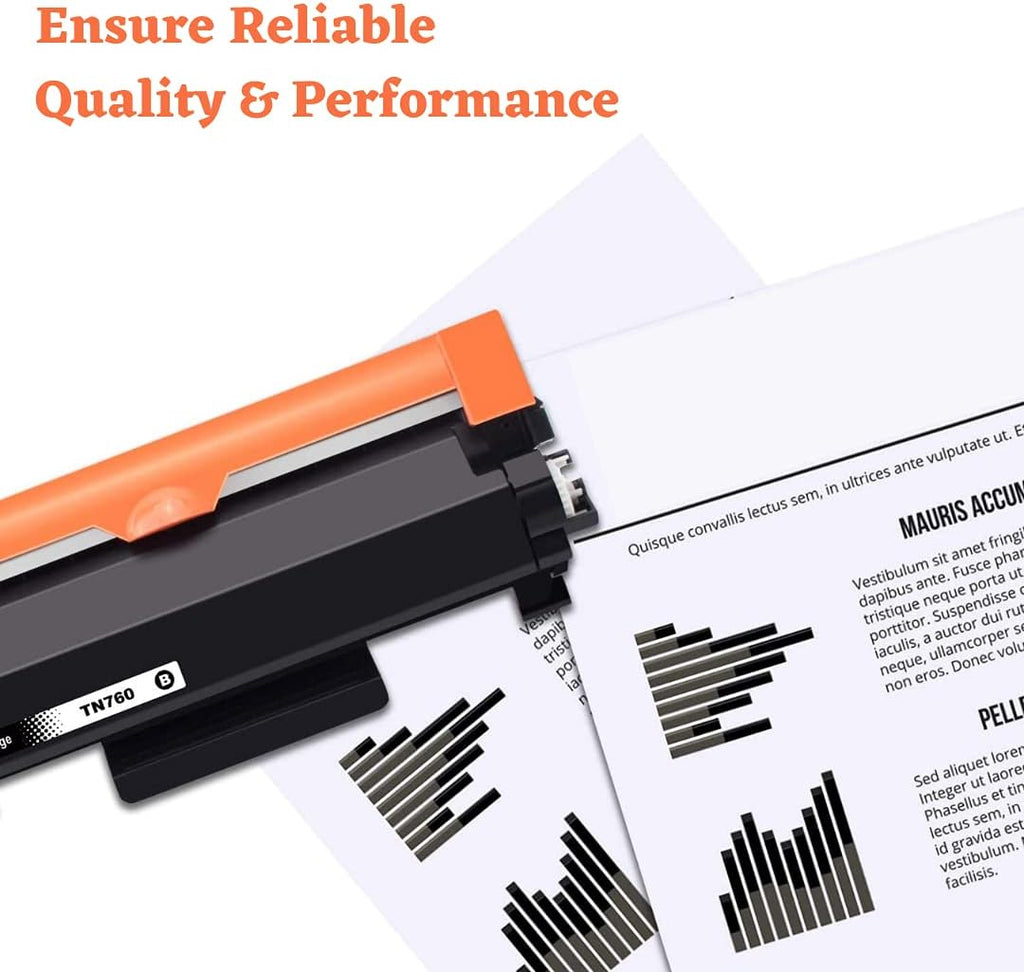 Compatible Brother TN760 Black Toner Cartridge 4 Pack C762