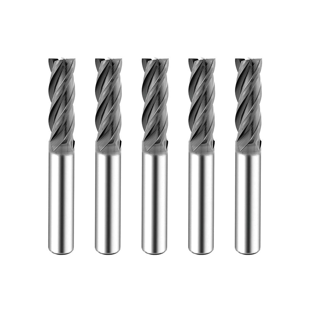 Carbide Square End Mill 4 Flute 5 Pieces 1/2 A707931