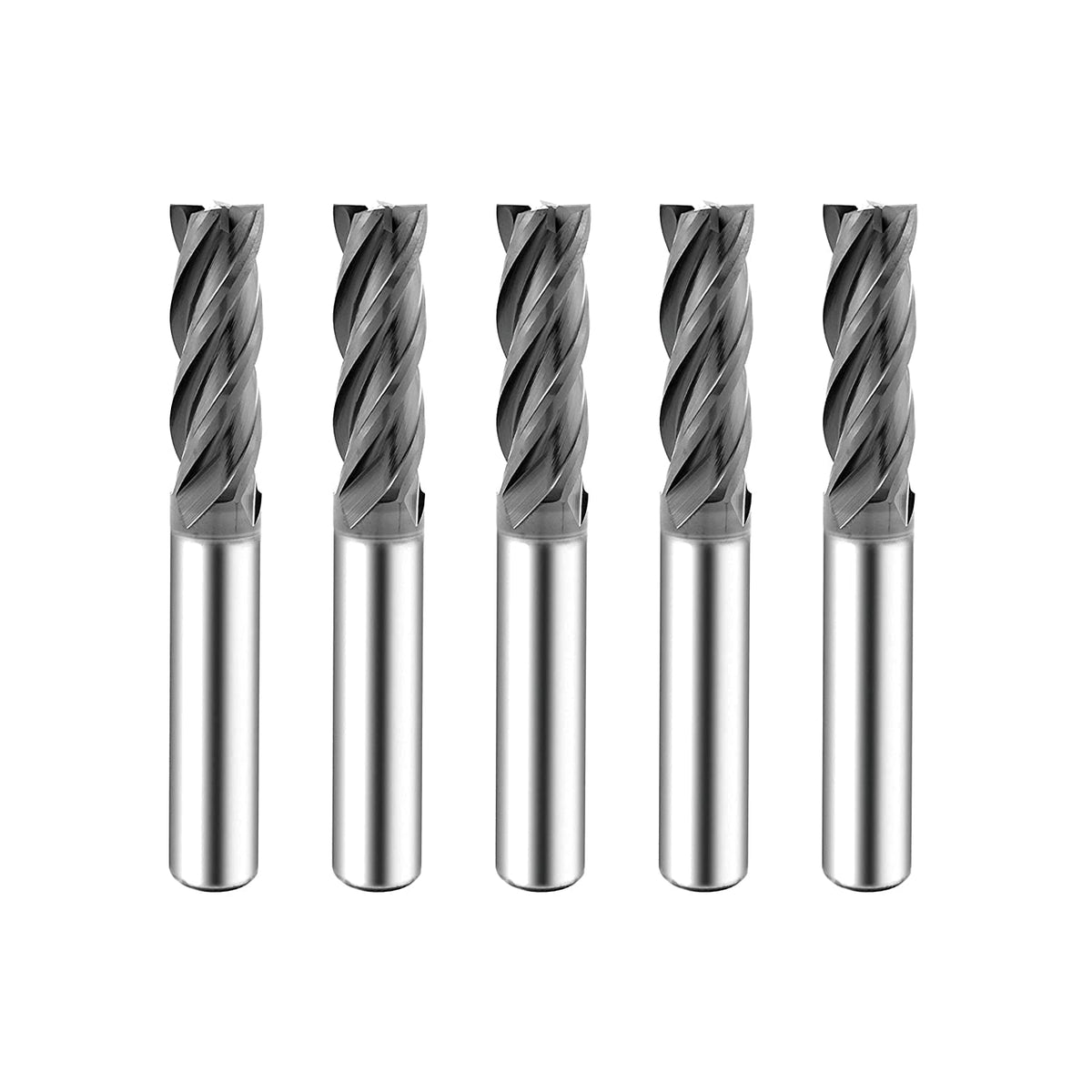 Carbide Square End Mill 4 Flute 5 Pieces 1/2 A707931