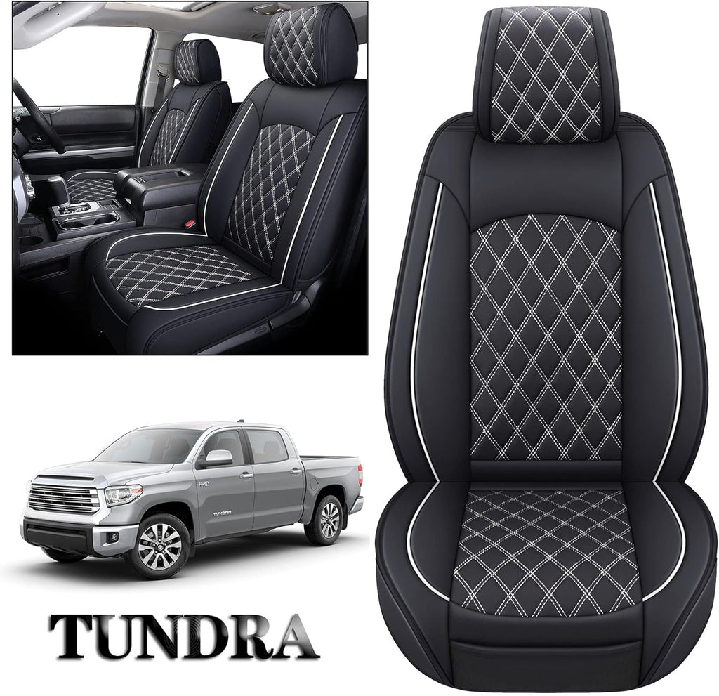 Waterproof Faux Leather Full Seat Covers 5 PCS Full Set Black-Red I581207