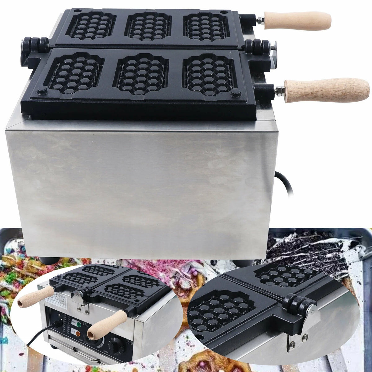 Nonstick Double Heating Electric Waffle Maker X58987