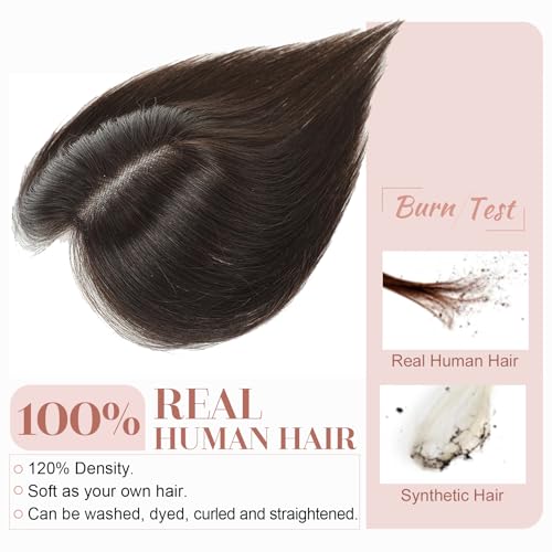 12 Inch Swiss Base Human Hair Toppers Clip in Toppers A273