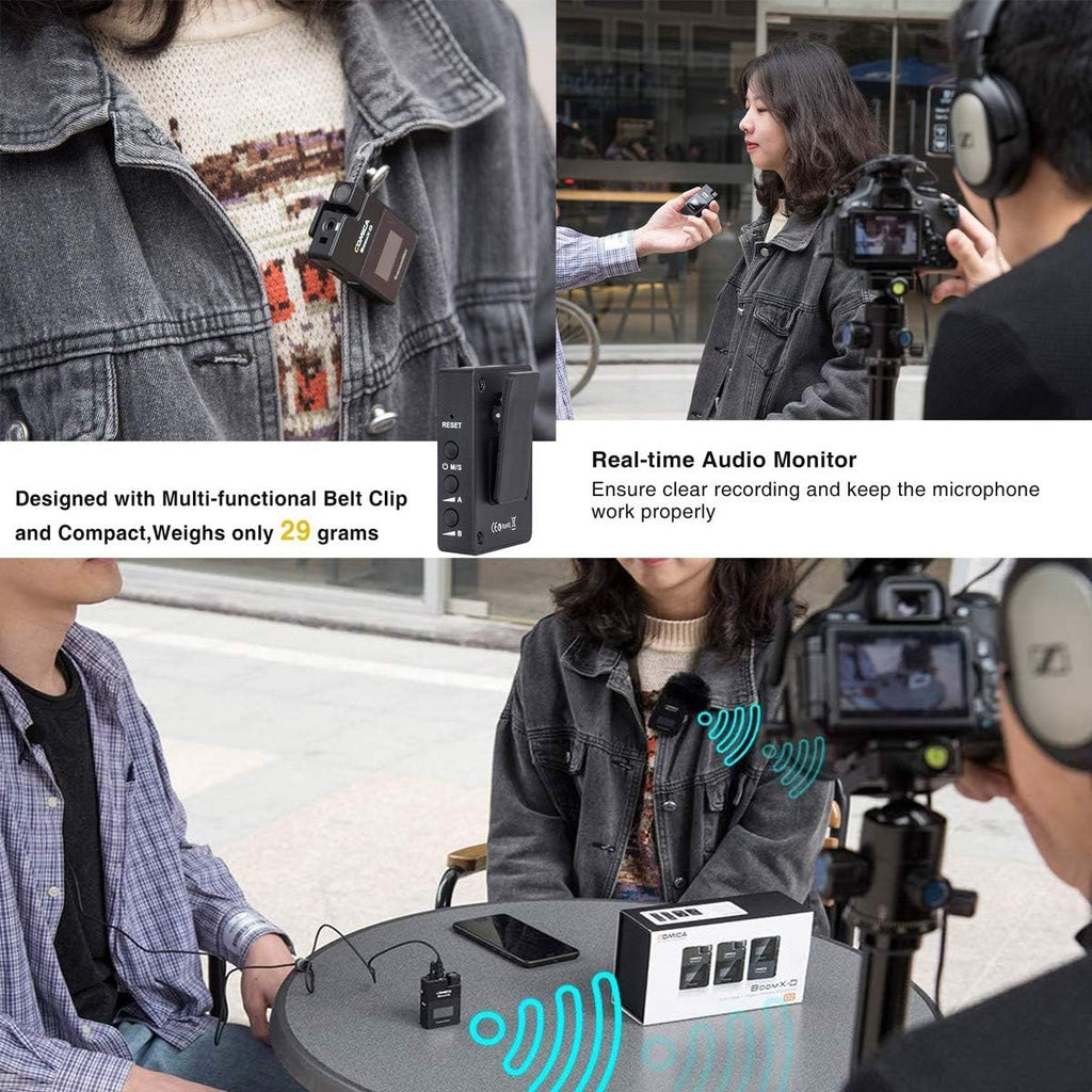 2.4G Wireless Lavalier Microphone System with Lapel Clip Mics M170