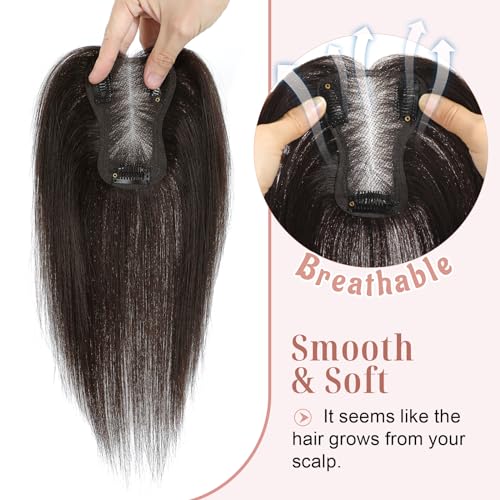 12 Inch Swiss Base Human Hair Toppers Clip in Toppers A273