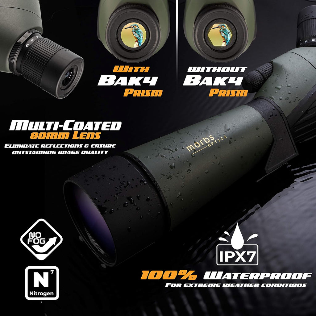 20-60x80 Spotting Scope with Tripod N345036