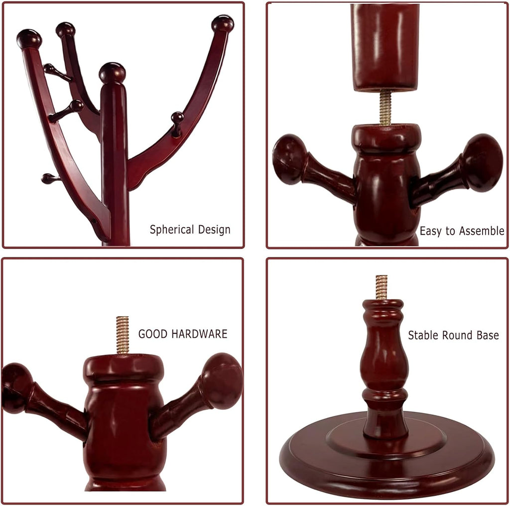 Freestanding Wood Coat Rack with 11 Hooks M370