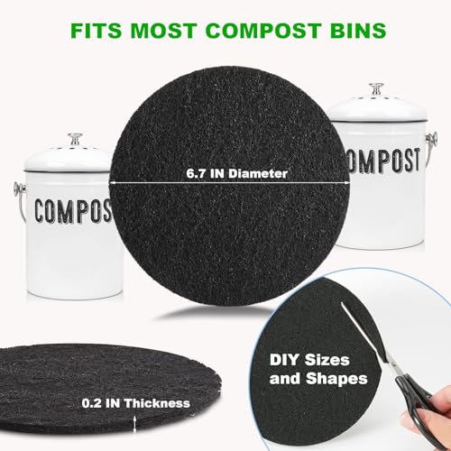 6 Pack Activated Charcoal Filters for Compost Bin V118471
