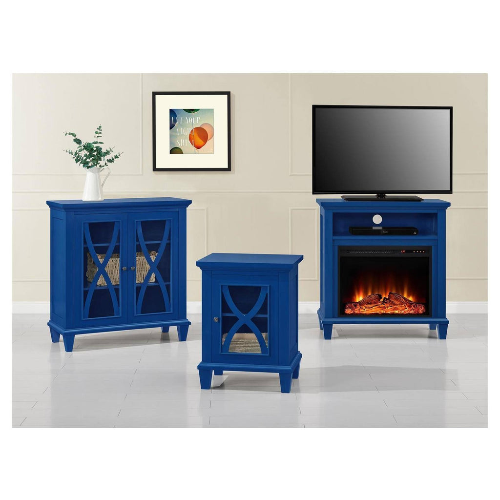 Blue Double Door Accent Cabinet K973