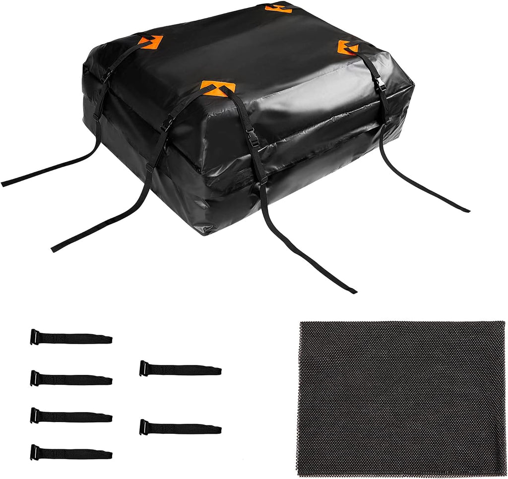 15 Cubic Feet Waterproof Car Roof Bag Cargo Carrier with Anti-Slip Mat U2065