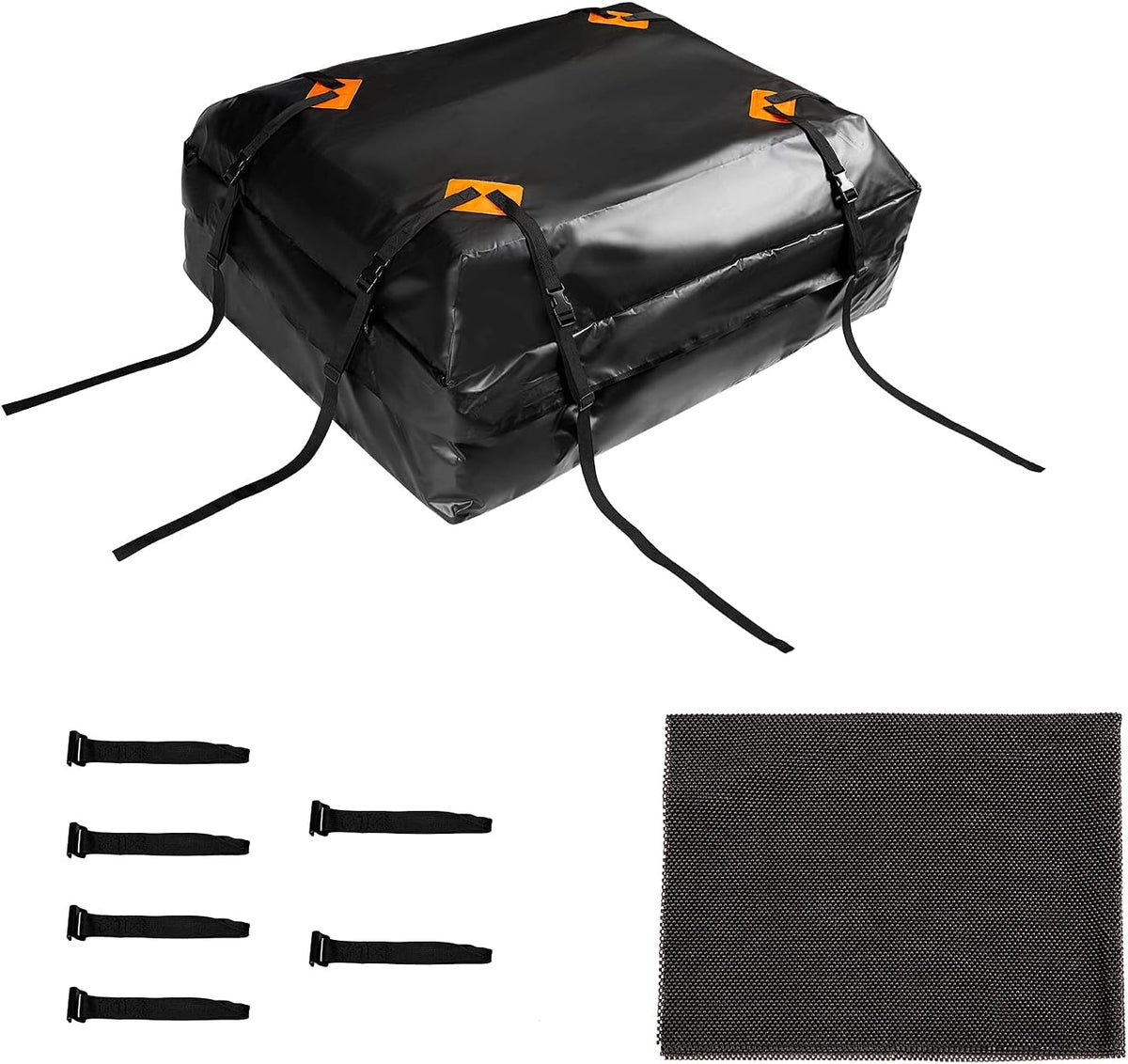 15 Cubic Feet Waterproof Car Roof Bag Cargo Carrier with Anti-Slip Mat U2065
