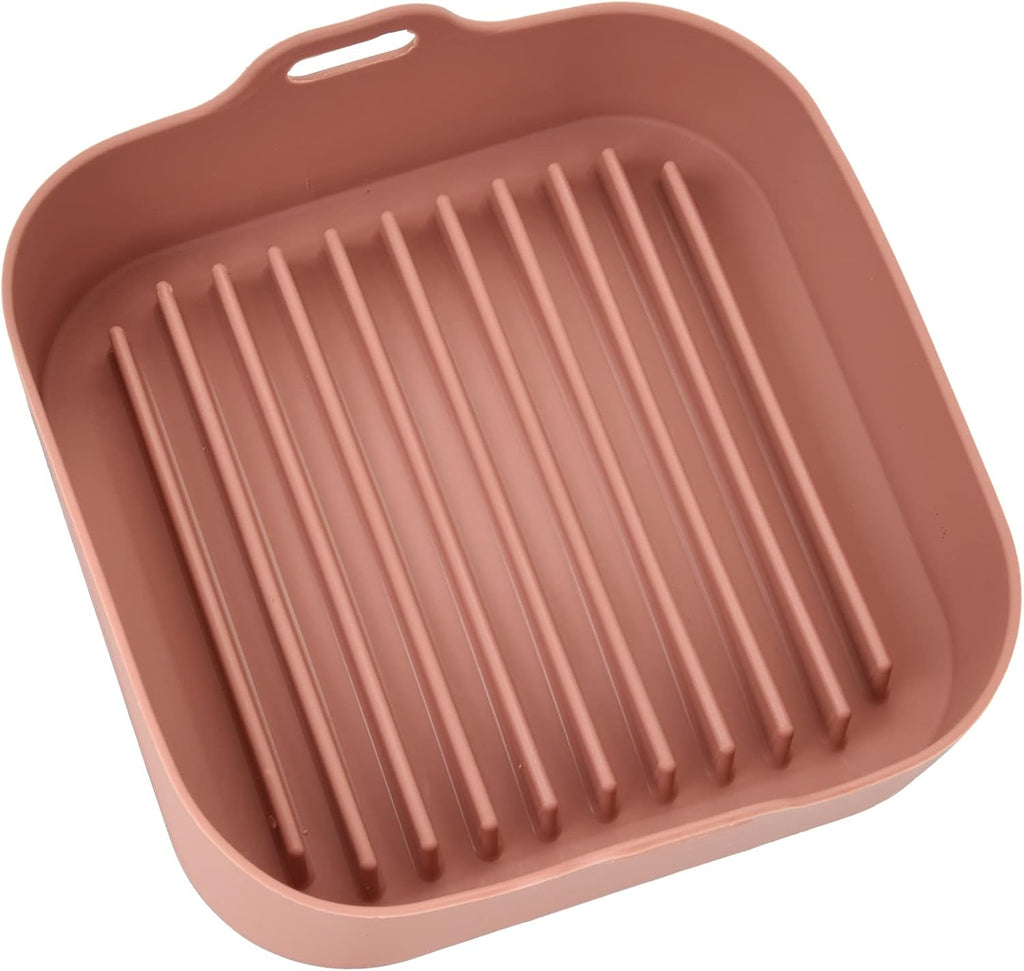 8 Inch Square Non-Stick Food-Grade Reusable Silicone Air Fryer Liners R152878