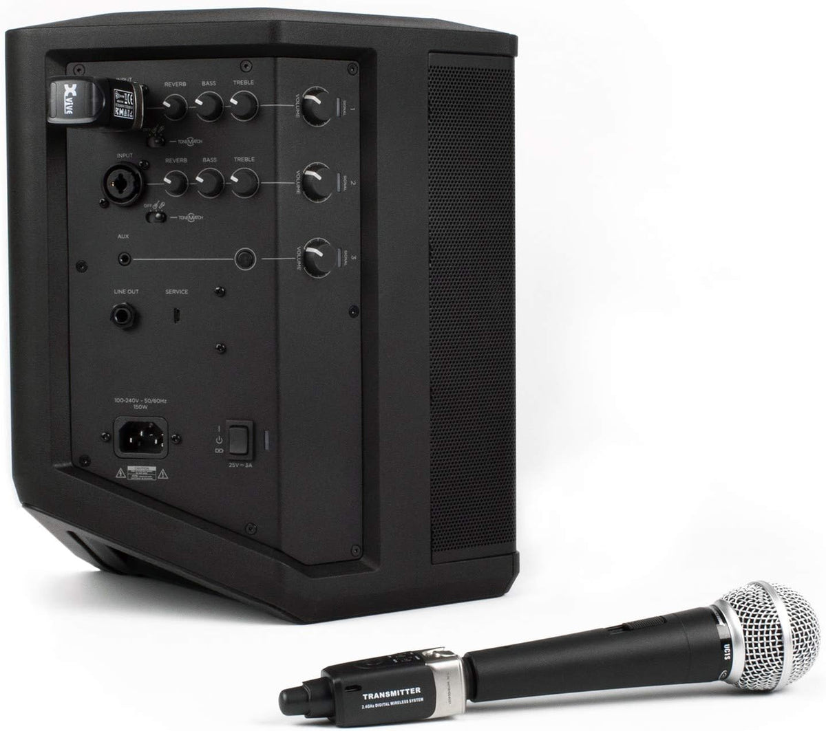 Bluetooth Multi-Position PA System with Handheld Vocal Microphone and Digital Wireless Plug-On System C7785