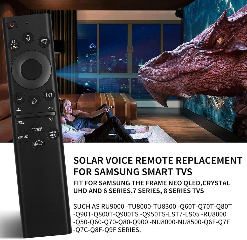 Black Solar Voice Remote Control for Samsung TV O93912