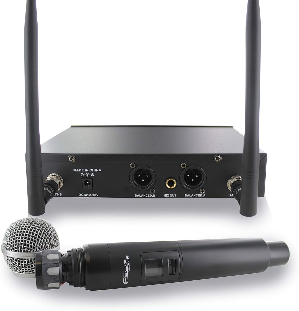 Dual UHF Dynamic Wireless Microphone System with 2 Handheld Microphone K5946