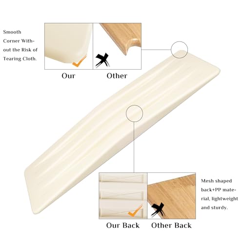 Heavy-Duty Wood Sliding Transfer Board with Handles, 330lbs F917457