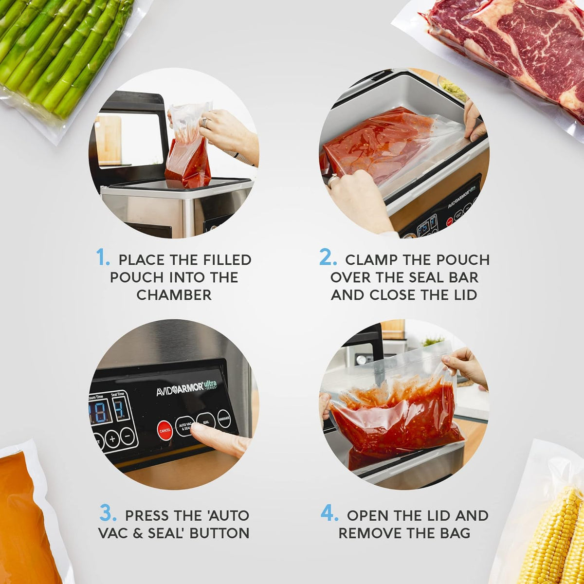Compact Chamber Vacuum Sealer Machine with 11.5-Inch Sealer Bar H3591